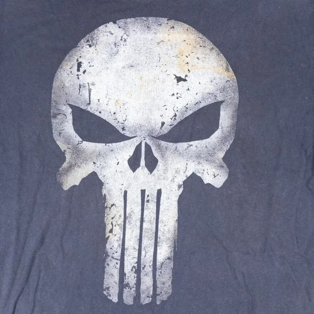 Marvel Punisher Shirt Mad Engine Superhero Black Graphic‎ Skull Tee Extra Large - Picture 5 of 5